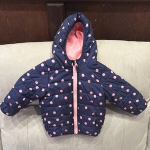 Carter’s Navy Polka Dot Puffer Jacket